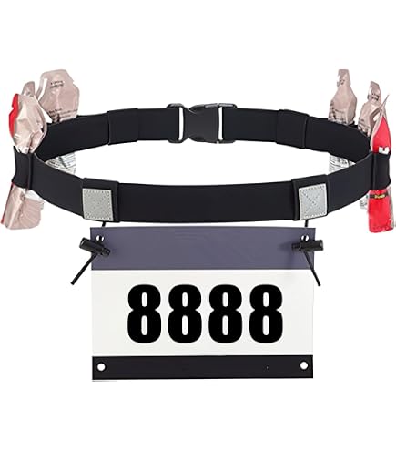 XOUDKE Cintura Porta Numero Triathlon Porta Numeri da Gara Cintura Pettorale Running Maratona Ciclismo Corsa