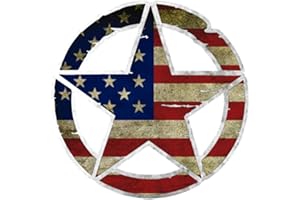 Kemelo 13CM * 13CM Universale Riflettente Stella Militare Die Cut Decal Pet Adesivo per Auto Adesivo per Auto