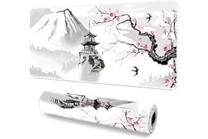 Giecy Gaming Mouse Pad, XXL Keyboard Mouse Mat Desk Pad with Non-Slip Rubber Base for Office & Home Computers, Laptop, Gaming (Ink Painting, 90 x 40 cm)