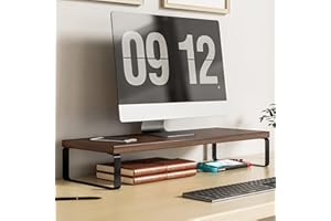 Onxyrbyte Rehausseur Ecran,Rehausseur Ecran Pc Bureau,RéHausseur D'éCran en Bois,RéHausseur D'éCran pour Pc,Support De Moniteur D'Ordinateur Ergonomique,pour Ordinateur Portable,Imprimantes