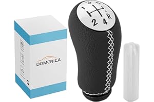 DOMENICA Schaltknauf Schalthebel Kompatibel für Renault Clio 3 Clio 4 Megane 2 Scenic 2 Laguna 2 Dacia Modus Kangoo (Weiß)