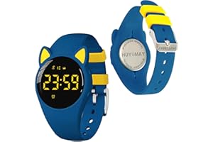 HUYVMAY Orologio Pedometro per bambini Tracker Fitness senza App, IP68 impermeabile orologio per ragazze ragazzi, orologio da polso carino con contatore passo, contatore calorie/distanza, cronometro 3 sveglie