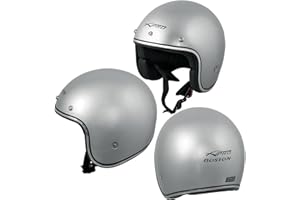 A-PRO Casco Moto Jet Omologato ECE 22-06 argento custom scooter naked style tg.L