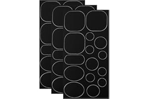 Cretty-Meet 3 Sheets Down Jacket Repair Patches, 45 Pieces Pre-Cut Nylon Fabric Patch Self-Adhesive Repair Patch for Puffer Jackets Tents Sleeping Bags Ski Pants (Black)