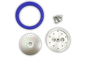 VERYBARISTA Kit de afinación hecho para Gaggia Classic. Soporte de ducha de acero inoxidable mejorado. Mampara de ducha IMS Precision Nanotech GA200NT, junta de silicona Cafelat y todos los tornillos (kit de