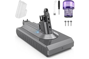 LabTEC V11 25.2V 3900mAh Li-ION Batterie de Remplacement pour Dyson V11 (à Visser) SV14 Absolute Complete Fluffy Aspirateur sans Fil avec Couvercle+Filtre+Brosse+vis (Ne Convient Pas au Style Bouton)