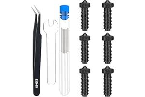 HIKUDIY 6PCS gehärteter Stahl Vulkandüsen Kit für Anycubic Kobra 2 Serie, 3D Drucker Teile 0.4mm Extruder Hotend Düse für Anycubic Kobra 2, Kobra 2 Neo, Kobra 2 Pro, Kobra 2 Plus, Kobra 2 Max