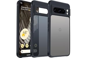 ‎IVOLER iVoler Matowe etui do Google Pixel 8 Pro, [odporne na wstrząsy klasy wojskowej] Ultra cienkie przezroczyste etui ochronne z tyłu