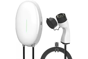 Teskee Caricabatterie EV Tipo 2 Wallbox Home Smart EV Stazione di Ricarica per Auto per Tutti i Veicoli elettrici e Le Auto ibride Plug-in Uso all'aperto e al Chiuso | Max 7.2kW 32A 6 Metri Monofase