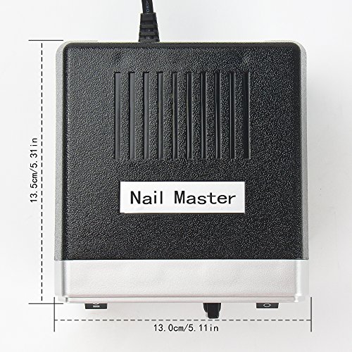 PROFI Fußpflegegerät Nagelfräser Maniküre Pediküre Nagelschleifer Hornhautentferner Nagelfeile Gerät Profi Nageldesign Set Bits + 30PCS Hartmetall Fräseraufsatz + 300 Sand Bänder - 3