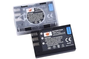 DSTE DE DSTE 2-Pack Rechange Batterie pour Nikon EN-EL9 EN-EL9A D40 D40x D60 D3000 D5000