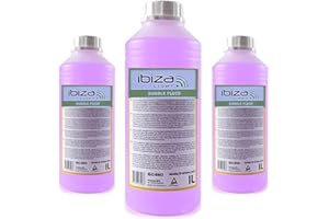 3 bidons de 1 Litre de liquide IBIZA LIGHT pour machine à bulles anti-traces Non toxique