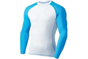 SURFEASY Herren Rashguard Langarm Sonnenschutz Rash Vest Men, Rash Guard Shirt Zum Surfen Schwimmen Angeln Wandern
