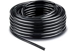 Tesmotor Micro tube d'irrigation goutte à goutte, diamètre intérieur 4 mm/diamètre extérieur 6 mm, tuyau d'arrosage pour système d'irrigation automatique, tuyau d'irrigation flexible, durable et