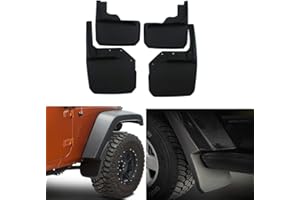 SXMA Lot de 4 garde-boue Wrangler JK - Pare-boue avant et arrière - Sans perçage - Numérique - Pour Wrangler JK et Unlimited JK 4WD/2WD