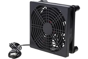 FROTOX Ventilador de refrigeración alimentado por USB de 120mm y 5V para enrutador módem TV Box enrutador caja de refrigeración ventilador para enfriar varios dispositivos electrónicos ventilador