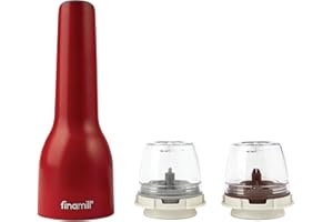 FinaMill GP813437-111SAN USB Spice Grinder Set, Plastic, Sangria Red