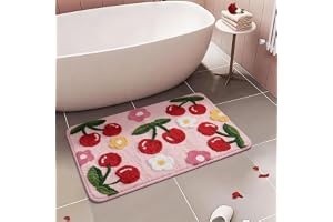agctrler Rosa badrumsmatta körsbär badmatta halkfri tvättbar badrumsmatta färgglad badrumsmatta mjuk mikrofiber duschmatta ab