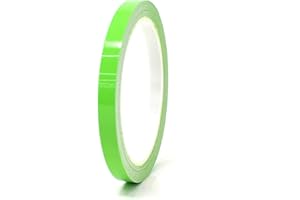 10 Metre Finest Folia Decorative Strips for Car, Motorcycle, Boat, Model Making, Choice of Colours, Decorative Strips, Side Strips, Adhesive Strips (Lime Green Gloss, 8 mm Width)