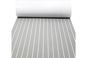 WEAFRICTCH 240x90cm Tapis Bateau en Mousse Eva, Teck Tapis Pont de Bateau, Faux Tapis pour Bateau, Tapis Bateau Revêtement Sol, Auto-Adhésif Tapis de Sol Synthétique pour Bateau Yacht