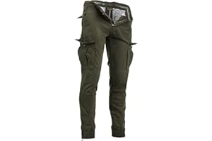 Instinct I Pantaloni Uomo Cargo con Tasche Laterali Slim Fit Autunno Inverno Caldi, Pantaloni Militari Tasconati Multitasche Casual da Lavoro