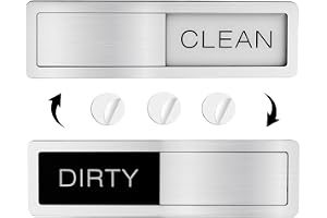Magnet för diskmaskin Dirty Clean, Diskmaskinmagnet Dirty Clean-skylt, Indikator Dirty Clean med glidfunktion, Reptålig, Dirty Clean-skylt för diskmaskin (17,8 × 5 cm)