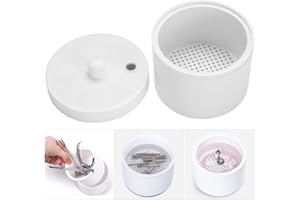 SEMME Sterilizer Tray, Alcohol Pedicure Manicure Storage Nail Disinfection Jar Nails Art Round Boxes Sterilizing Salon Tools