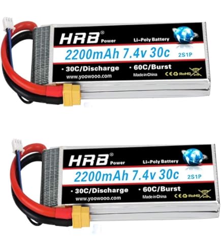 7,4V 2S 2200mAh LiPo-Akku Mit XT60-Stecker – Ideal Für RC-Flugzeuge & Helikopter