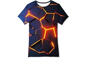 TUONROAD Ragazzo Ragazze T Shirt 3D Manica Corta Maglietta Tee T-Shirt per Bambini 6-14 Anni