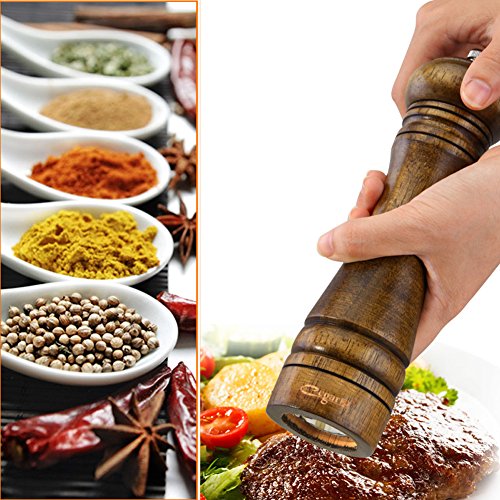 Nature Gewürzmühlen Eichenholz 5.7 * 1.96 Zoll Pfeffermühle Salzmühle - 3