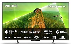 Philips Smart TV | 55PUS8108/12 | 139 cm (55 Zoll) 4K UHD LED Fernseher | 60 Hz | HDR | Dolby Vision | VRR | WiFi | Bluetooth