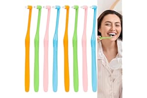 LUXIREMI 8 Stück Interraum-Zahnbürste, weiche Einzelzahnbürste mit Büschel, schlanke Interraum-Zahnbürsten Interdentalbürsten für empfindliches Zahnfleisch Tiefenreinigung, für die Zahnreinigung