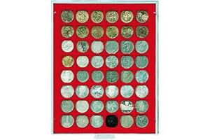 LINDNER Das Original Box Monnaies Standard à 48 alvéoles carrés pour Monnaies/Capsules jusqu'à Ø 30 mm