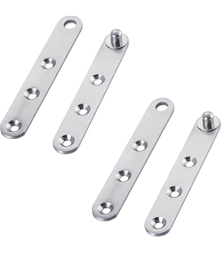 Verborgen deurscharnier pivot hardware 360 graden rotatie Murphy boekenkast, zware scharnierkit voor max. 300 lbs, geheime deurscharnieren (zilver