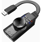 Coverzone USB DSP Ses Kartı | PUBG, LOL Ses Efektleri, Sanal 7.1 Kanal, Mikrofon Mute, 3.5mm Audio+Mic Giriş, Plug and Play, 