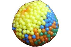 INFANTASTIC Plastic Balls for Children's Ball Pits - Multi-Coloured, Ø 5,5 cm, set of 100, 500, 1000 and 2000, mixed Red, Blue, Green, Orange, Yellow - Ball Pool, Kids Playhouse, Playground, Ballbath