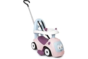 Smoby - Maestro Balade Pink Ride-On - 3 w 1 Evolutionary - Regulowana laska dla rodzica - Pałąk bezpieczeństwa - Elektroniczny klakson, dźwignia zmiany biegów, mechaniczny kluczyk - Od 6 miesięcy