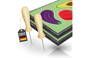 Jean-Philippe Dietz - 2 Prickelsets & 20 Vorlagen - Made in Germany Prickeln - (Prickelnadel + Prickelfilz) | 20 x 14,5 x 1 cm