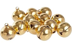 50 Laute goldene Glöckchen aus Kupfer - ca. 23x19 mm - Kleenes Traumhandel®