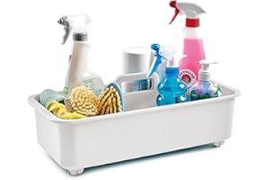 Snips Sottolavello, Organizer Sottolavello Cucina, Organizer Cucina, Porta Detersivi Salvaspazio, Cestello Sottolavello con Ruote, Colore Bianco, Made in Italy