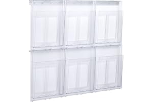 Helit Placativ Wall Display 6 x A4 Pockets Clear H6812002