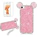 Produktbild Girlyard Glitzer Silikon Schutz HandyHülle für iPhone 8 Plus/ 7 Plus, Weiche TPU Strass Diamant Cute Maus Ohren Bling Backcover, 3D Kreativ Design Schutzhülle Flexibel Rubber Etui und Ultra Slim Case für iPhone 7 Plus/ iPhone 8 Plus (5.5 Zoll) - Rosa
