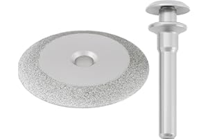 Briny River Mola Diamantata A Doppia Faccia Da 45° Con Gambo Da 1/4 Di Pollice Per Riparazione Filettata Tungsteno E Affilatura Di Lame Per Tosaerba