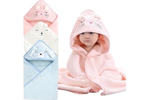 Mailfull Toalla Bebe Recien Nacido 3pcs Toalla De Baño Con Capucha para Bebé Suave y Absorbente Capa De Baño Bebe Regalo Bebe Recien Nacido Unisex