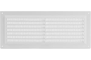 Steinberg14 White 300x130mm Air Vent Cover with Insect Mesh - 12x5 inch Air Vent Covers for Walls and Ceilings - Vent Covers Internal - Air Vents for interior walls - Plastic Ventilation Grille