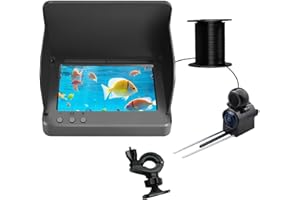 HOCOMAY Cámara de pesca subacuática, buscador de peces, 5000 mAh, IP67, cámara gran angular impermeable con visión nocturna infrarroja, pantalla IPS HD, equipo de pesca, visor subacuático, dron para río de