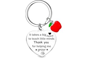 Wowtlmy Keyring Teacher Gifts Appreciation Teacher Keychain Gifts for Women Men,Thank You Teacher Gifts for Graduation Thanksgiving Birthday