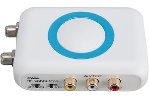 RF-modulator, HDMI Till Koaxial RF/R CA-omvandlare VHF-modulatoradapter med Kvinnlig F-typ/antenn In/ut för DVR Laptop Kabelbox HD Digital Video Till AV Analog Coax NTSC TV