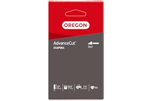 Oregon Chainsaw Chain Fits Stihl, Mini Chainsaw Chain for 12-Inch (30cm) Guide Bar, 1/4" Low Profile Pitch, 64 Drive Links, 1.1mm Gauge, Low-Kickback, Semi Chisel Cutters, Fits Stihl Models (24AP)