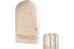 MHwan Custodie per Abiti, Comprimibile Salvaspazio, Contiene 3-4 Piumini Spessi, Resistente a Polvere e Umidità Copri Abiti da Armadio, Lavabile e Riutilizzabile, 110 x 60 x 15 cm